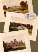 Gloucestershire 150 Years-Old Job Lot Gilt-Edge Coloured Victorian Antique Book Plates