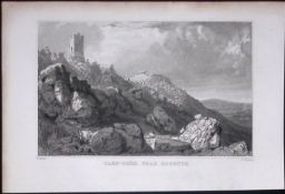 Cornwall Carn-Breh Near Redruth Antique 193 Years-Old Steel-Engraving-7