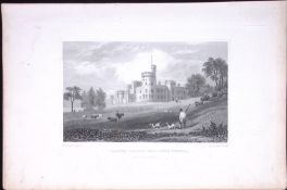 Wales-Merthyr Tydvil Castle Antique 166-Year-Old Steel Engraving-7