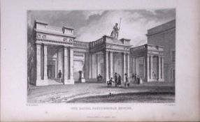 Exeter The Baths Southernhay Devonshire Antique 193 Years-Old Steel-Engraving-8