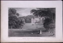 Mount Edgcumbe Devonshire Antique 193 Years-Old Steel-Engraving-10