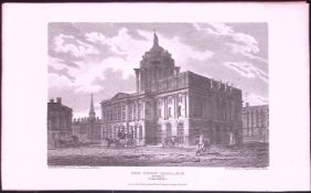Liverpool Lancashire Town Hall Antique 218 Years-Old Steel-Engraving-10