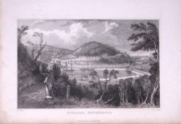 A View of Torquay Devonshire Antique 193 Years-Old Steel-Engraving-18