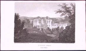 Barrow Furnace Lancashire Abbey Antique 218 Years-Old Steel-Engraving-5