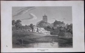 Knaresborough Yorkshire Antique 213 Years-Old Steel-Engraving-27