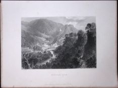 Matlock Bath Derbyshire WH Bartlett 183 Years-Old Antique Steel Engraving-24