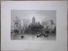 Bristol Redcliffe Church WH Bartlett 1842 Antique Steel Engraving-101