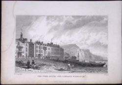 Sidmouth York Hotel & Library Devonshire Antique 193 Years-Old Steel-Engraving-9