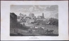 Lancaster City Lancashire Antique 218 Years-Old Steel-Engraving-4