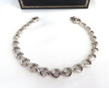 Sterling Silver White Sapphire Gemstone Bracelet With Gift Box