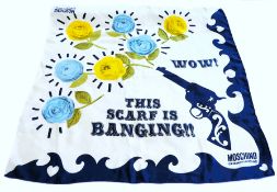 Moschino Silk Scarf Made In Italy New With Tags