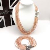 Signed Butler & Wilson Necklace and Bracelet Set With Gift Box