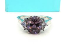 Sterling Silver Gemstone Ring New With Gift Pouch