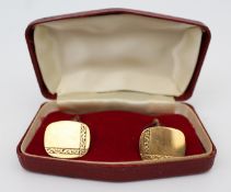 Vintage Silver Gilt Cased Cufflinks
