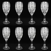 Set of 8 Tudor Crystal 