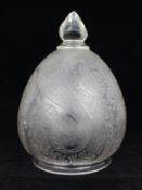Edwardian Etched Glass Shade With Finial – C.1910