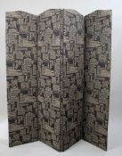 Vintage Four Fold Dressing Screen