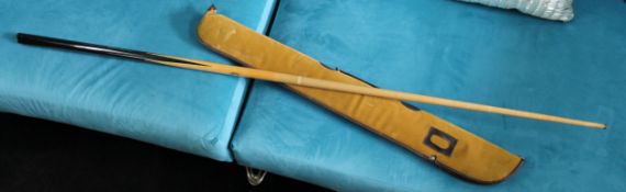Vintage Snooker Cue In Riley Suede & Leather Case – Steve Davis Label