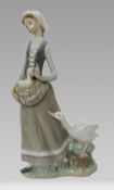 Lladro Girl With Geese Figurine