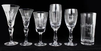 Complete Suite of 36 Hand-Cut Crystal Glasses By Tudor Crystal