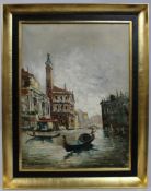 Antonio Devity (Italian, 1901-1993) Venice Canal Oil On Canvas