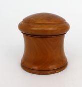 Turned Wooden Pot With Domed Lid, C.1900