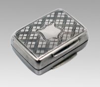 Early Victorian Solid Silver Vinaigrette By Francis Clark 1842