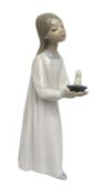 Lladro Figurine Girl In Nightdress With Chamberstick