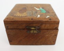 Small Inlaid Hardwood Box – Possibly Anglo-Indian, 19th Or Early 20th Century