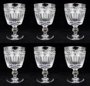 Set of 6 Stuart Crystal “Senator” Pattern Goblets