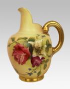 Royal Worcester Floral Blush Jug 1912