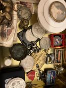 Box With Varied Vintage and Modern Collectables