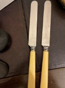 2 Vintage Joseph Elliott and Sons Butter Knives