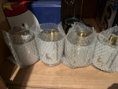 Four Small Christmas Candle Holders