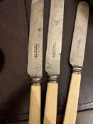 3 Vintage Bennett Bros Butter Knives