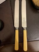 2 Vintage Viner and Hall Butter Knives
