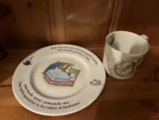 Wedgewood Beatrix Potter Plate and Cup