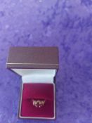 9 Carat Gold Ring With Large Garnet Stones.
