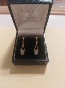 Gold and Opal Earrings