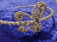 Vintage Style Butterfly Silver Headband