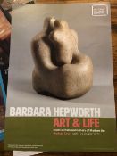Nine (9) Barbara Hepworth, Rubens, Hogarth and Others Exhibition Posters.