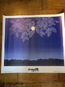 Large Rare Magritte Offset Lithograph Titled La Page Blanche 1967. Published Date of Print Not Kn...