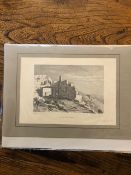 Four (4) Vintage Etchings and Prints of Classical Greek Sites.