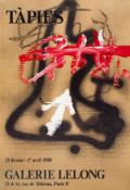 Antoni Tapies. Galerie Lelong Poster 1988