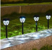 Outdoor Solar Landscape Lights – Warm/Cool White, Auto On/Off, No Wiring Required 8 Pack