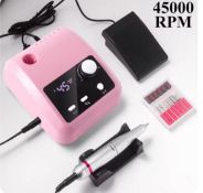 Electric Nail Drill Machine, HD Display, Metal Manicure Pen, Professional Nail Lathe Sander