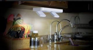 2Pks of 2 New Ideaworks Bright Under Cabinet Light With Remote, White