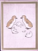 Cecil Aldin Antique Zoo Babies Scarce Coloured Illustration “The Penquins”-11