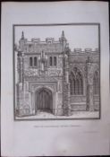 Cornwall Launceston Church Rare 211 Years Old Antique Copper Plate Etching By S Lyons