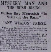 Irish Easter Rising 1916, Mystery Man And The Rising, Young Rebel Priests, Newspaper.